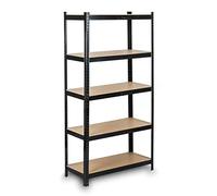 Regał metalowy magazynowy 150 x 75 x 30 cm Humberg HR-811 Czarny