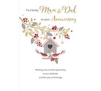 Regal Publishing Carte d'anniversaire classique pour maman et papa 22,9 x 15,2 cm
