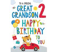 Regal Publishing Carte d'anniversaire juvénile 2 ans pour petit-fils - 22,9 x 15,2 cm