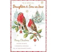Regal Publishing Carte de Noël « To a Special Daughter & Son In Law Branch Robins » - 22,9 x 15,2 cm