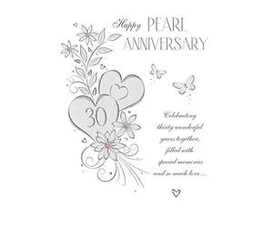 Regal Publishing Classic Happy Pearl C80790 Carte d'anniversaire 30 ans 22,9 x 15,2 cm