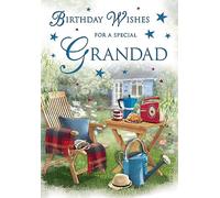 Regal Publishing Piccadilly Greetings Carte d'anniversaire traditionnelle pour grand-père Motif siège de jardin 22,9 x 15,2 cm