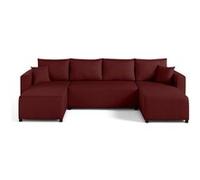 Regala - canapé panoramique - 7 places - convertible avec coffre - en tissu - Rouge