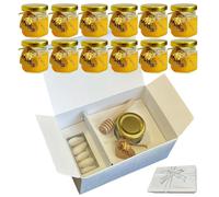 Regalami. Boutique pot à miel, bonbonnière pour toutes les cérémonies avec boîte, dragées, ruban et carte personnalisée (mie, 1)