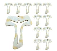 Regalami. Shop Lot de 12 bonbonnières en pierre recomposée 8,5 cm - Symbole franciscain pour baptême, communion, confirmation, cadeau religieux et catéchisme (petit)