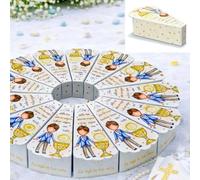 Regalami. Shop Lot de 25 boîtes à dragées en forme de gâteau pour baptême, communion ou remise des diplômes, avec carte à thème, marque-places et porte-dragées (communion enfant