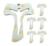 Regalami. Shop Lot de 6 bonbonnières Tau en pierre recomposée 13,5 cm - Symbole franciscain pour baptême, communion, confirmation, cadeau religieux et catéchisme (moyen)