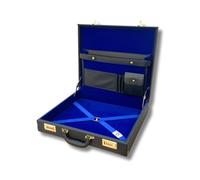 Regalia Store UK Tablier Maçonnique Rigide (MM/WM) | Mallette Franc-Maçon Pour Divers Degrés | Noir - Taille Unique | Cadeau de Qualité