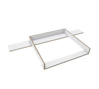 regalik Plan à Langer avec Plateau pour Hemnes d'IKEA, Extension pour Table à Langer pour Commode 50x160 cm, Amovible, Plan à Langer avec Façades Droites, Superwood Blanc