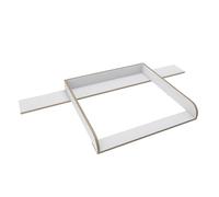 regalik Plan à Langer avec Plateau pour Hemnes d'IKEA, Extension pour Table à Langer pour Commode 50x160 cm, Amovible, Plan à Langer avec Façades Arrondies, Superwood Blanc