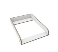 regalik Plan à Langer pour Malm d'IKEA, Extension pour Commode de 48 cm, Amovible, Plan à Langer avec Façades Arrondies, Superwood Blanc, 72 cm x 54 cm