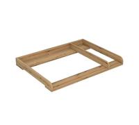 regalik table à langer avec séparation pour IKEA MALM, dessus de commode à langer avec compartiment de séparation, profondeur 48 cm, amovible,pour table à langer ou commode à langer, chêne, 80 × 72 cm
