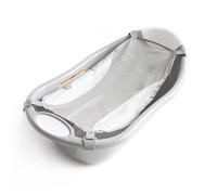 Regalo Baby Basics Baignoire pour bébé, comprend une écharpe en maille aérée réglable au fur et à mesure que votre bébé grandit, un crochet de séchage et un égouttoir pour un nettoyage facile