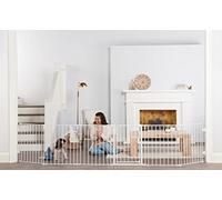 Regalo Barrière de bébé réglable Super Large de 366 cm et Cour de Jeu, 2 en 1, kit Bonus, Comprend 4 Supports muraux