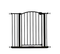 Regalo Easy Step Arched Decor Walk Thru Baby Barrière, comprend une extension de 10,2 cm pour s'adapter à plusieurs ouvertures, lot de 4 kits de montage à pression et 4 kits de montage mural, noir