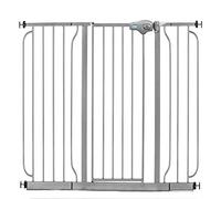 Regalo Easy Step Barrière pour bébé extra large de 124 cm, platine, comprend un kit d'extension de 10 cm et 30,5 cm, 4 kits de montage à pression et 4 kits de montage mural, convient pour 73,7 cm à