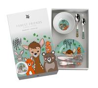 Regalo Grabado - Couverts pour enfants personnalisés avec vaisselle | Acier inoxydable 18/10 | Nom et date gravés | Passe au lave-vaisselle | (Forest Friends)