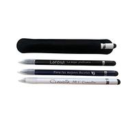 regalo grabado - Crayon éternel personnalisé et bouton tactile | Personnalisé avec texte | Écriture infinie | Aluminium métallisé | Comprend une gomme | Pochette en suédine | Unités (100)