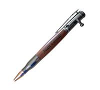 Regalo Grabado - Stylo de chasse personnalisé avec clip de fusil et bouton poussoir Idéal pour papa, chasseur, petit ami, mari, recharge standard « Jumbo » | Cadeau pour militaires, chasseurs, bois