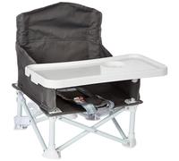 regalo My Chair Siège rehausseur de voyage portable 2 en 1 et chaise d'activités avec kit bonus inclus, plateau amovible surdimensionné avec porte-gobelet, étui de voyage, gris