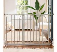 Regalo Safety Extra Wide Baby Gate for Doorways & Bottom of Stairs, Fits Openings 73.6-122cm (Extensions Included) Pressure Mounted for Babies, Toddlers & Pets, White