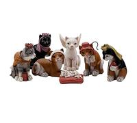 Regalos LLUNA Mystère Naissance avec Chats 6 Figurines 15 cm Sainte Famille Image Résine