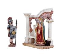 Regalos LLUNA Set Figurines Roi Hérode Garde et Château Naissance Image Résine Socle