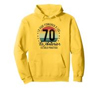 regalos para hombre cumpleaños 70 español Feliz Setenta años Sweat à Capuche