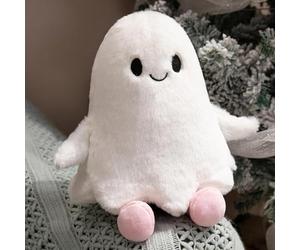 REGAPOG Peluches d'halloween, Peluches FantôMes Mignonnes, Décorations d'automne De 30 Cm, DéCorations De Canapé d'halloween (Blanc)