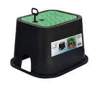 Regard de visite rectangulaire - Polypropylène - Noir/Vert - Accès simplifié - Résistant aux intempéries