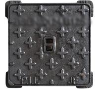 Regard hydraulique carré - 250x250 mm - Fonte ductile - Classé B125 - Antidérapant - Ouverture facile - Peinture noire