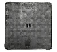 Regard hydraulique carré - 500x500 mm - Noir - Fonte ductile - Classé B 125 - Conforme UNE EN-124 - Antidérapant