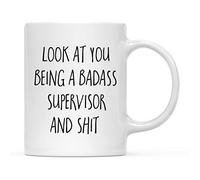 Regarde-Toi, Tu Es Un Superviseur Super Badass Et Tout Ça Mug À Café Humour Tasses À Thé Mignonne Tasse À Café Pour Travail Boissons Chaudes Chocolat Chaud 330Ml