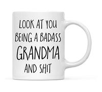 Regarde-Toi, Tu Es Une Grand-Mère Badass Et Tout ! Mug Humour Tasse Élégantes Tasses À Thé Pour Cuisine Cacao Boissons Chaudes 330Ml