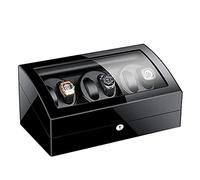 Regarder Automatic Rotate Watch Winder 6 + 7 Boîte de Stockage Boîte en Cuir Boîte de Montre mécanique Autonome avec Moteur Silencieux 5 Modes réglables