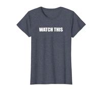 Regarder ceci T-Shirt, Femme, Bleu Chiné, M