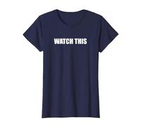 Regarder ceci T-Shirt, Femme, Bleu Marine, 3XL