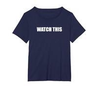 Regarder ceci T-Shirt, Femme Grandes Tailles, Bleu Marine, 4X