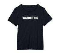 Regarder ceci T-Shirt, Femme Grandes Tailles, Noir, 3X
