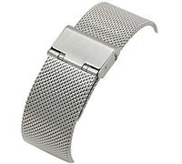 Regarder la bande de monotage de sangle tissée en acier inoxydable 16 mm 18 mm 20 mm 22 mm Bracelet accessoires d'accessoires en ligne de courroie