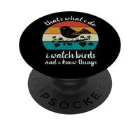 Regarder Les Oiseaux et Savoir des Choses minimalistes et drôles PopSockets PopGrip Adhésif