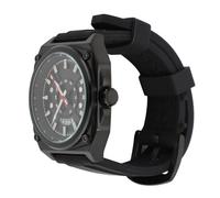 Regarder Résistant à l'eau en Quartz, Strape Silicone Mouvement Motion Motion MULTIFUNCTIONNEL (Black)