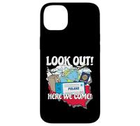 Regardez la Pologne Here We Come Match Voyage de Vacances en Famille Coque pour iPhone 14 Plus
