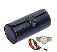 Regardez le porte-rangement, registre le boîtier de voyage en rouleau - Boîte de transport de bijoux en cuir PU avec 3 emplacements | Bracelet portable Case de transport, accessoires de bijoux pour ho