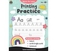Regardez-moi apprendre : pratique d'impression à partir de 4 ans : à partir de 4 ans