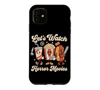 Regardons des Films d'horreur, du Pop-Corn, soirée cinéma d'halloween Coque pour iPhone 11