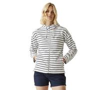 Regatta Bayletta Hoodie II Sweatshirt à Capuche, Blanc/Bleu Marine à Rayures, 42 Femme