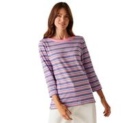 Regatta Bayletta II T-shirt à manches 3/4 pour femme, Rose pâle/rayures multicolores, 48