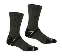 Regatta - "Blister Protection II" chaussettes pour hommes (pack de 2) RG5823 (43 EU - 47 EU) (Noir/Limon)