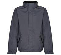 Regatta Blouson Aviateur Homme Imperméable Doublé Polaire avec Capuche dissimulée Dover Jackets Waterproof Insulated Homme Seal Grey/Black FR: 3XL (Taille Fabricant: XXXL)
